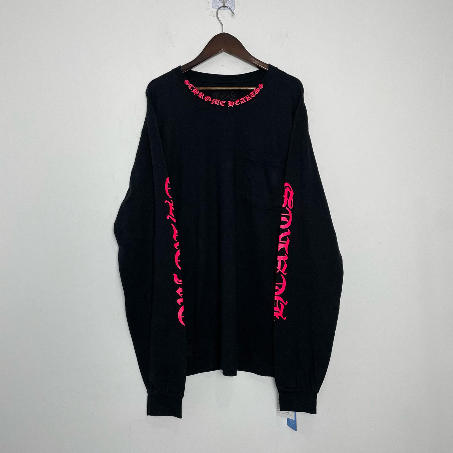 未使用 Chrome Hearts/克罗心 （vd）黑粉字母限定长袖0675