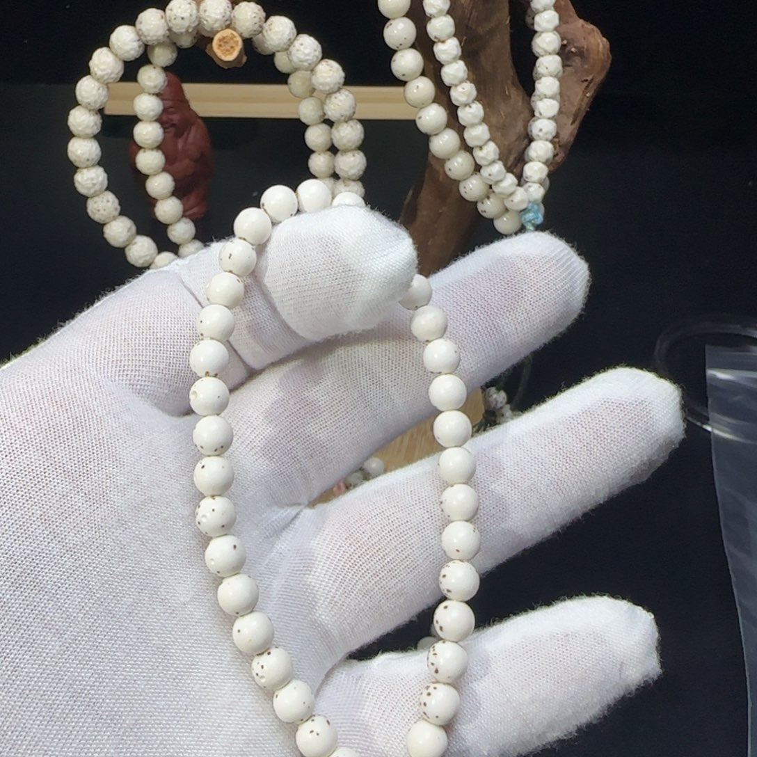 手串星月菩提6圆龙蛋原白