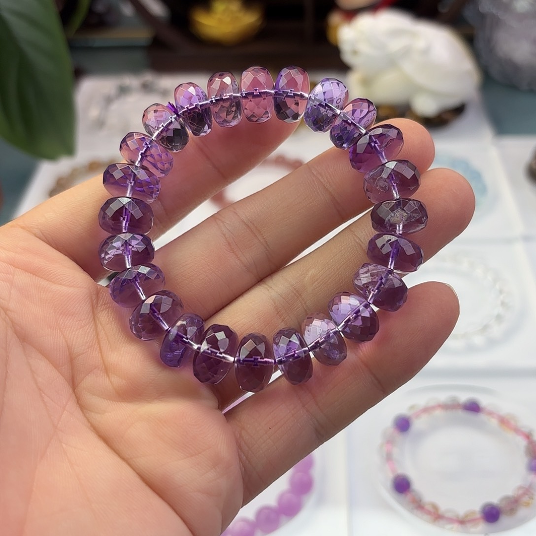 银S925镶嵌手链紫晶