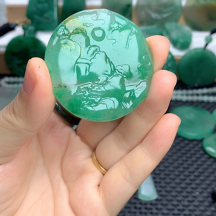 银S925镶嵌石英岩玉珠宝半成品