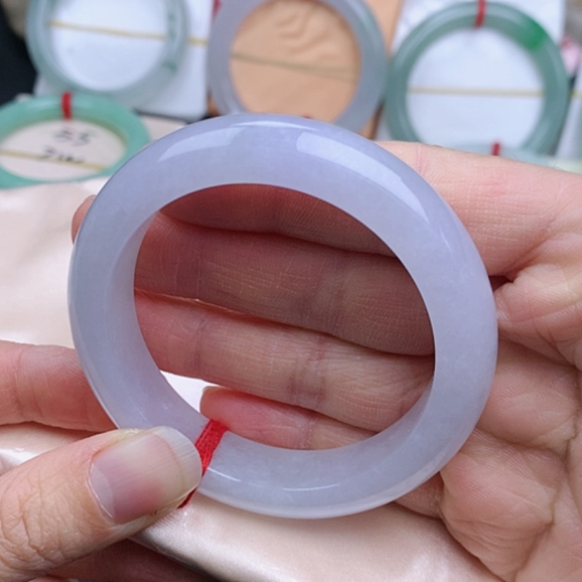 【闪购商品】翡翠手镯未镶嵌          正圈50.5冰紫罗兰