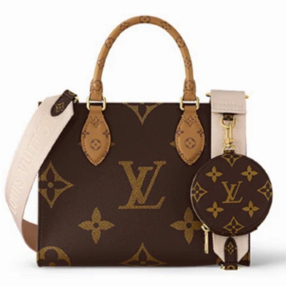 未使用 LouisVuitton/路易威登 新款老花onthego小号托特芯片款