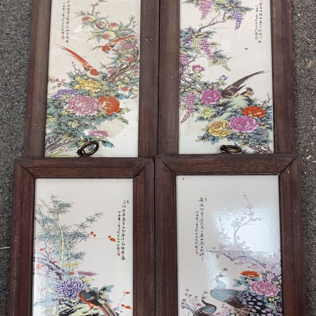 瓷片30*16*4 景德镇瓷板画柴窑烧制