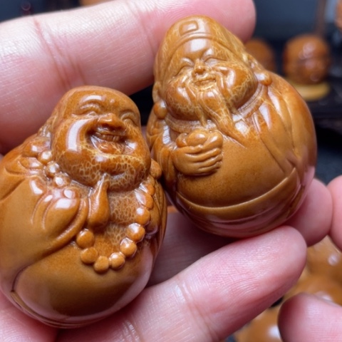 橄榄核手串/手链财迷手球一对3.8左右