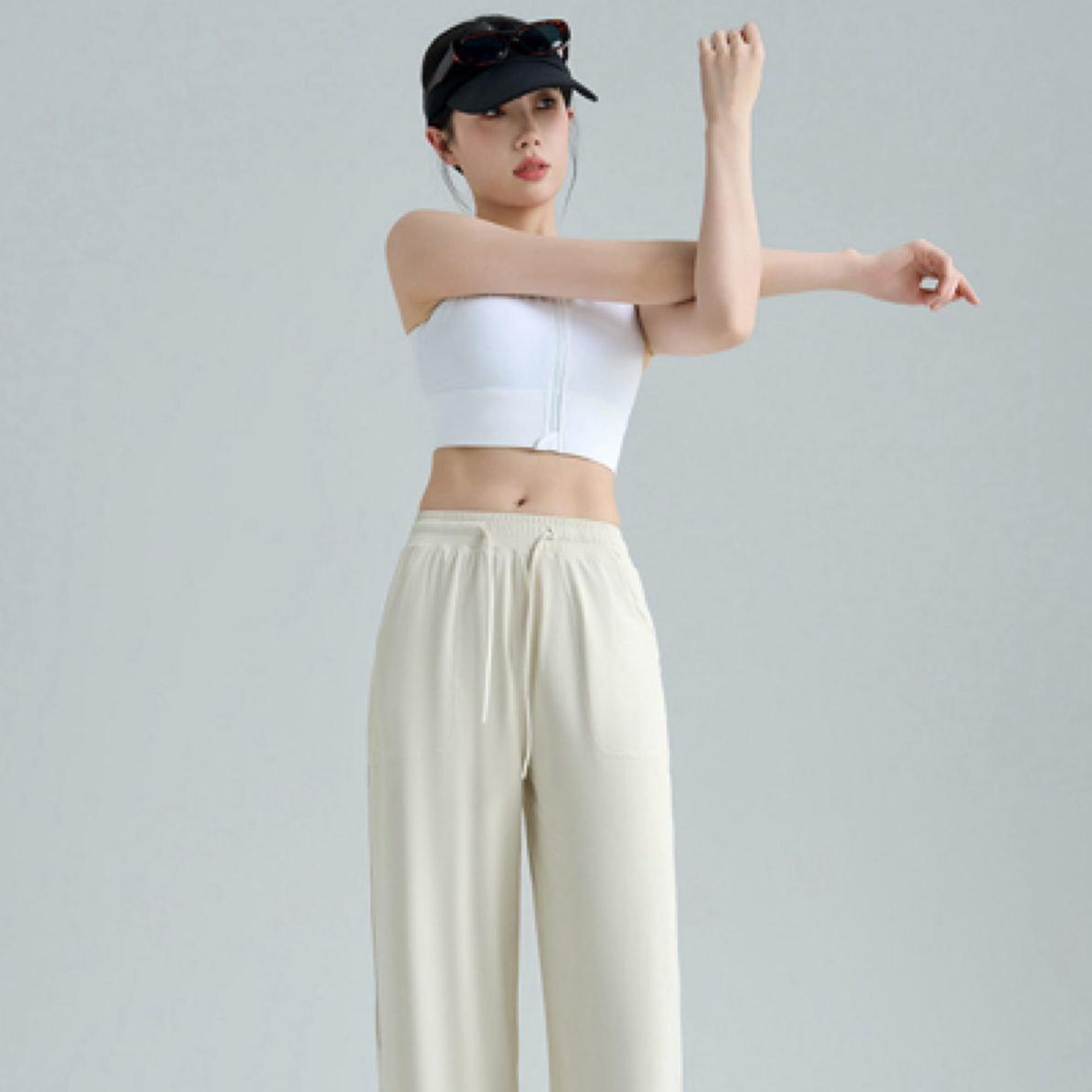 Yenory隐奈锐秋冬季S19刘亦菲明星同款运动休闲阔腿裤百搭风格