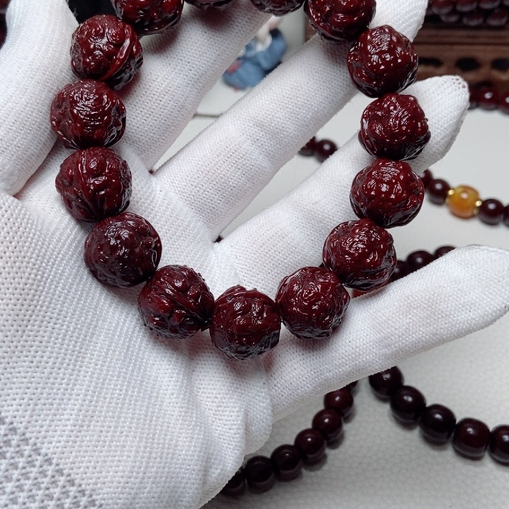 核桃手串/手链热**步猴头玉华串