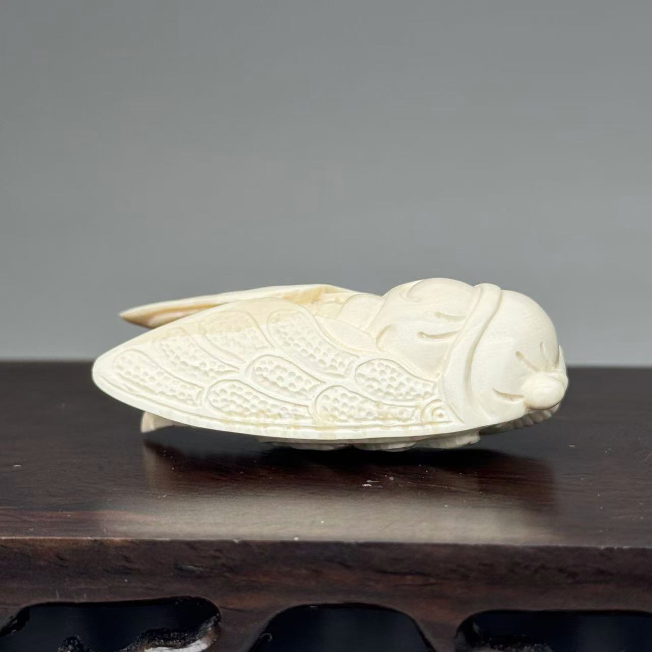 DEZHI/德志【一鸣惊人】50*26*17mm16.6g天然猛犸牙C122