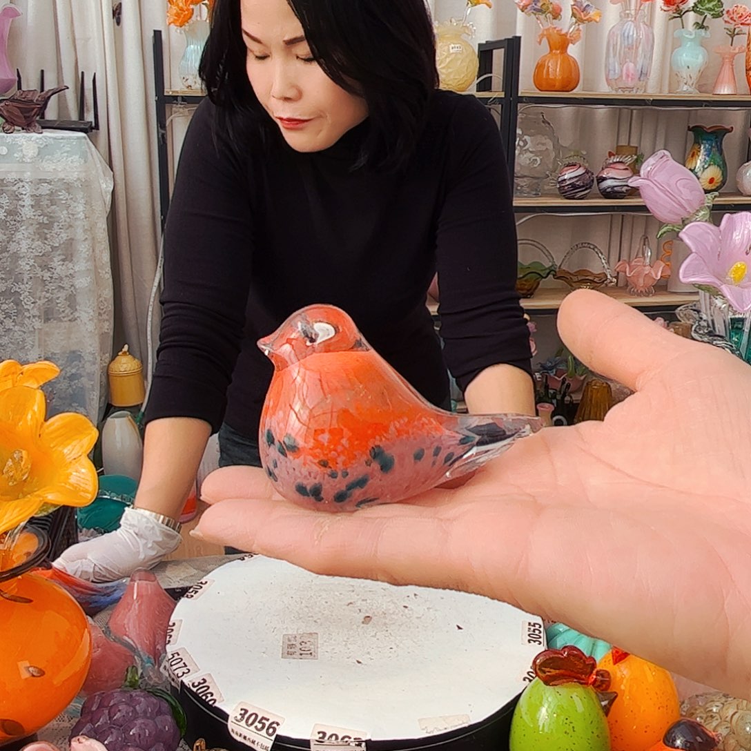 迷你鸟瑕福利家悦琉璃工艺品