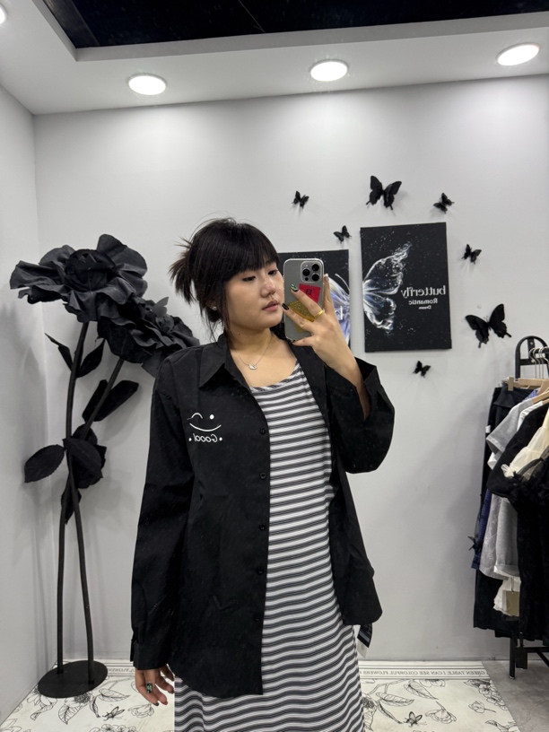 夏季新款衬衫刺绣