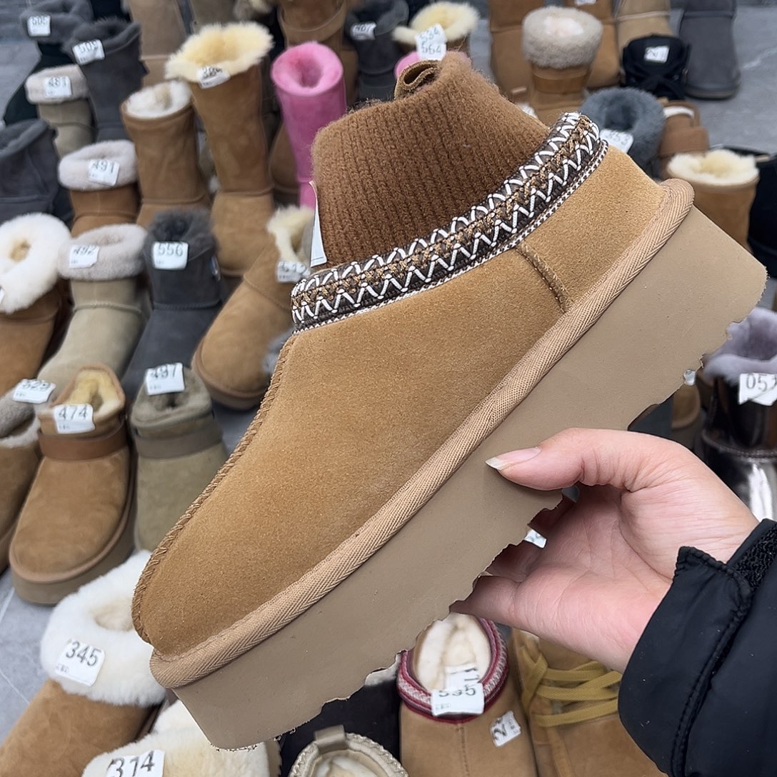 栗色民族风袜靴39码