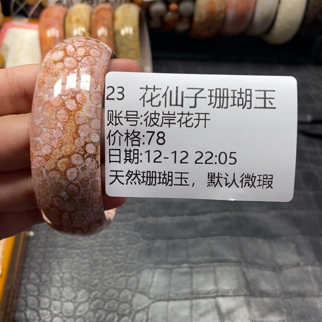 彼***开硅化珊瑚（珊瑚玉）未镶嵌珠宝半成品23