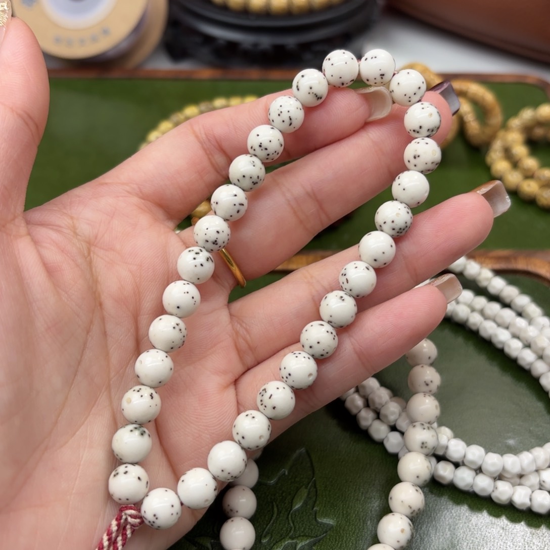 星月菩提手串8mm圆珠手持❗️小糖豆❗️石玉料❗️