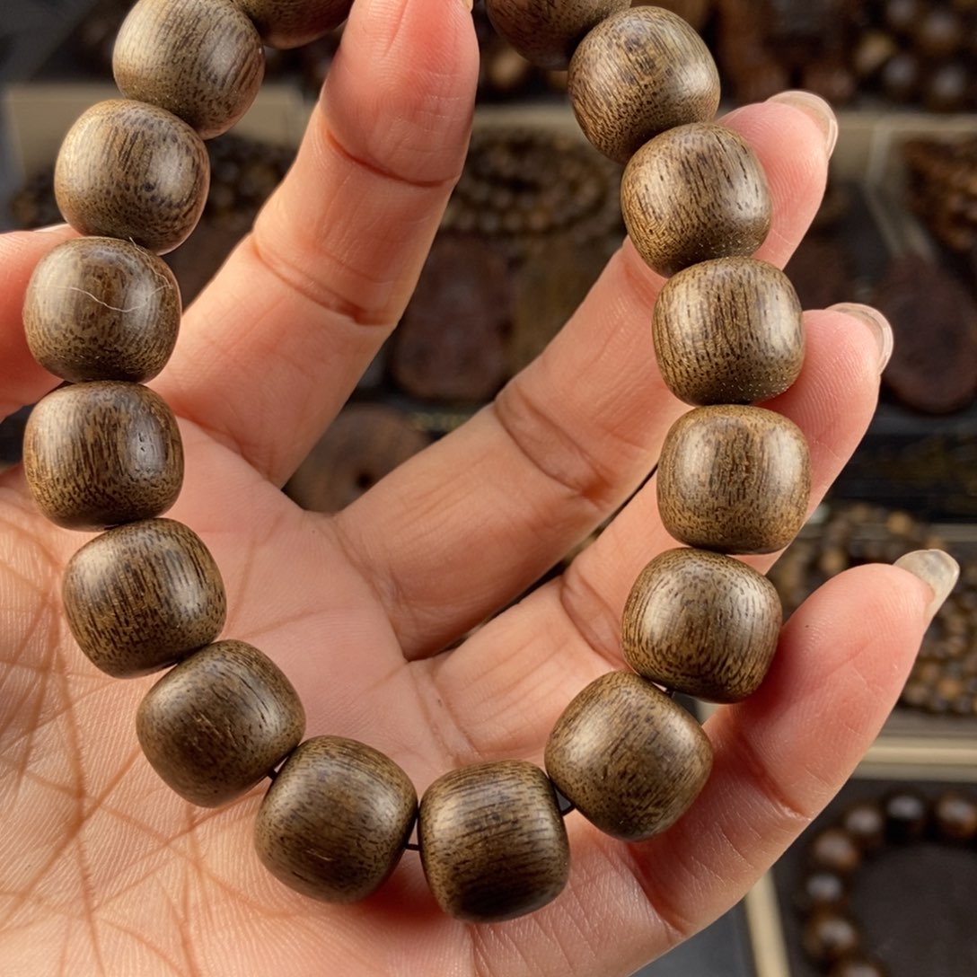 沉香手串如*水越南芽庄白棋楠