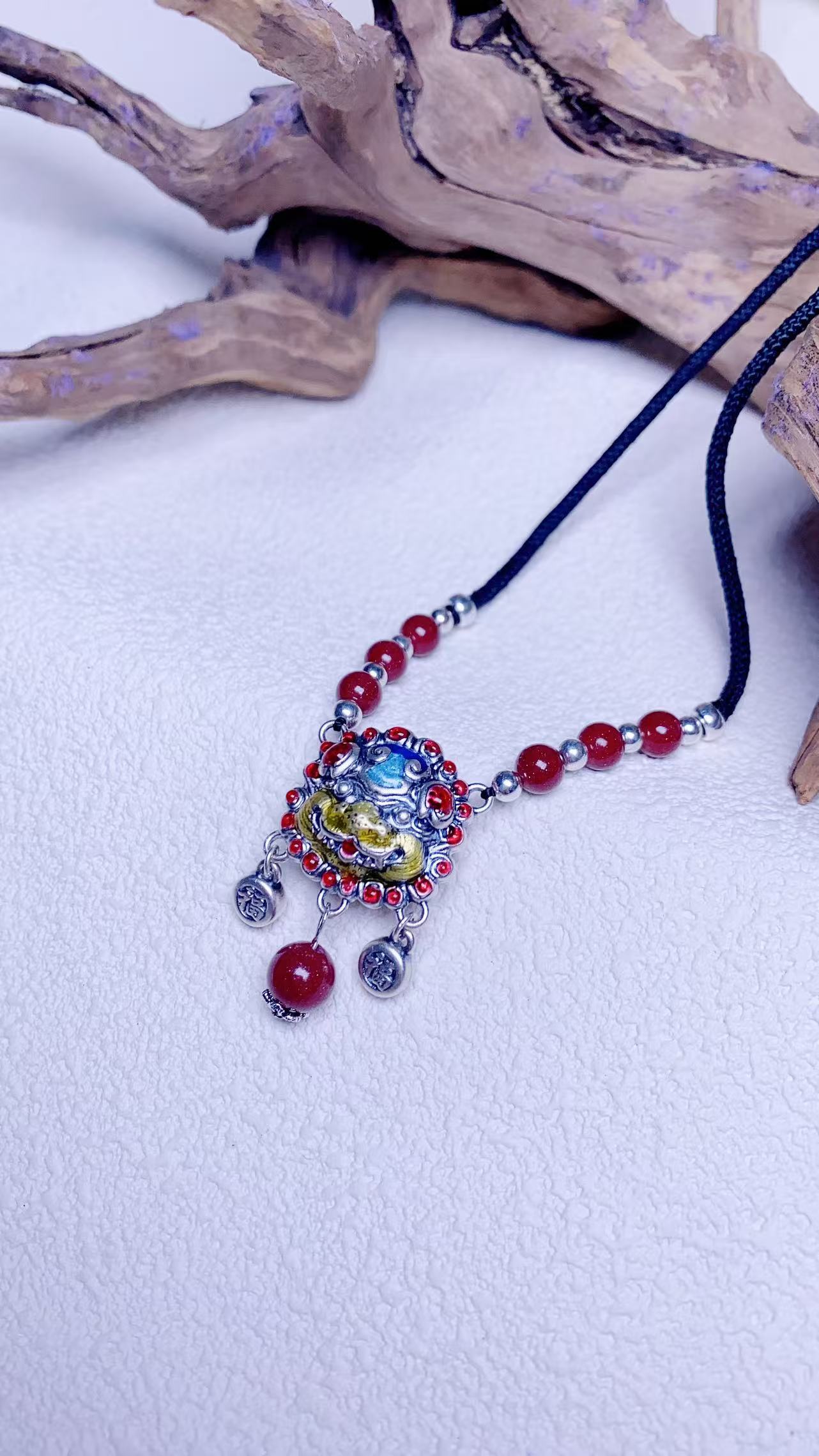 吊坠足银 足银999吊坠纯银民族风狮子中国风本命年财富平安