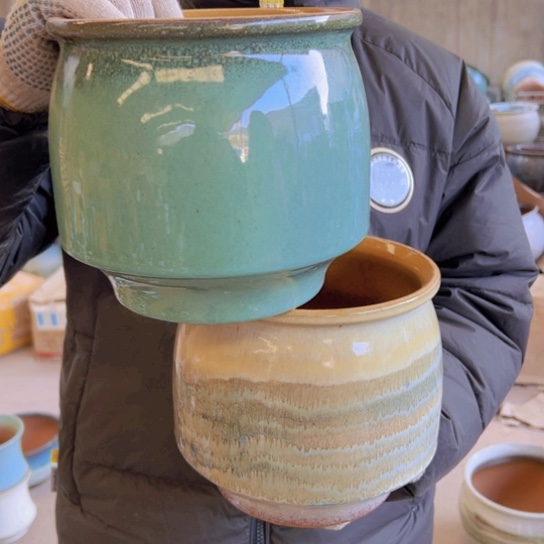 紫砂花盆高18口18————-