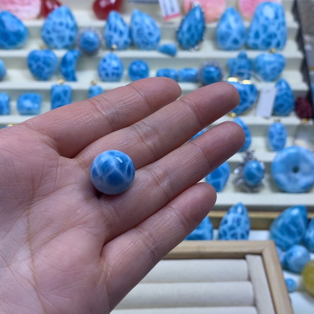 针钠钙石（海纹石）手链未镶嵌欧**?