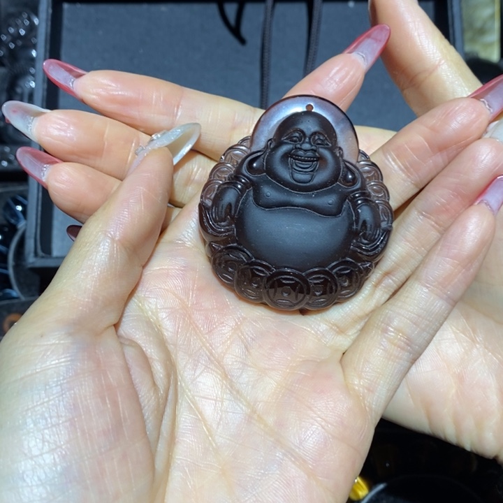 黑曜岩吊坠(不含链)未镶嵌澜*