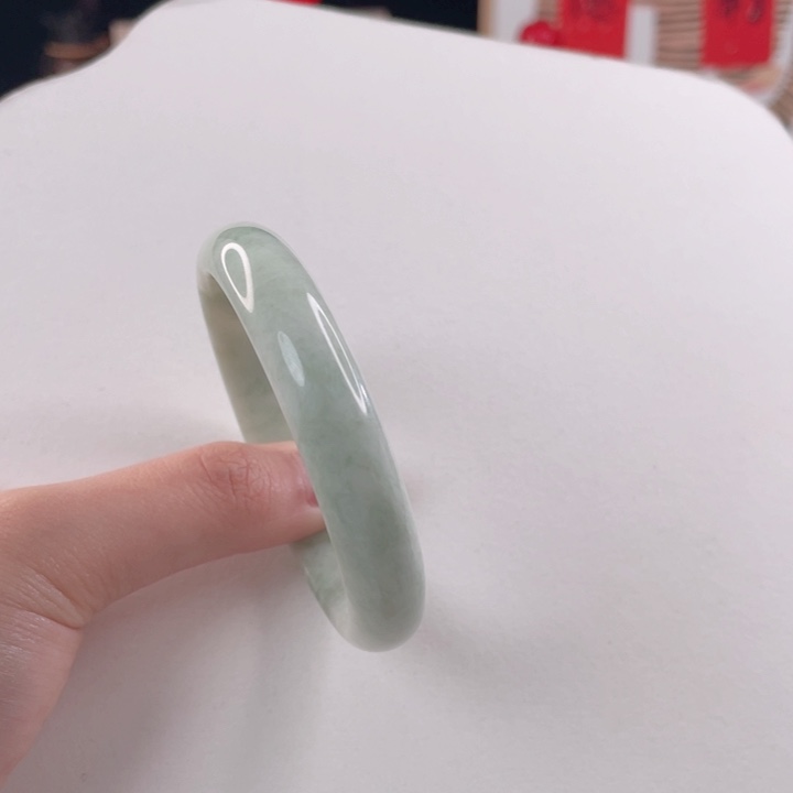 蓝田玉（蛇纹石化大理石玉）手镯合金J*?
