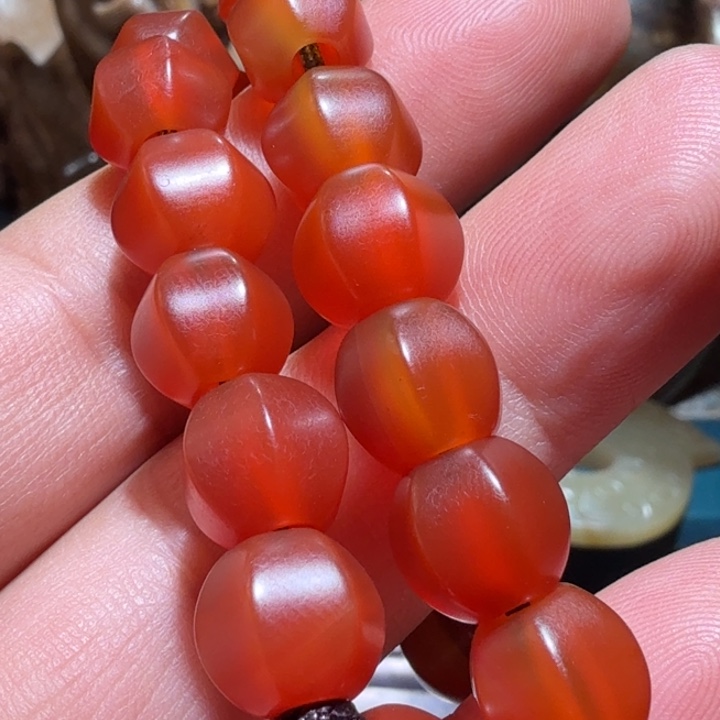 雷***山玛瑙/玉髓合金颈饰