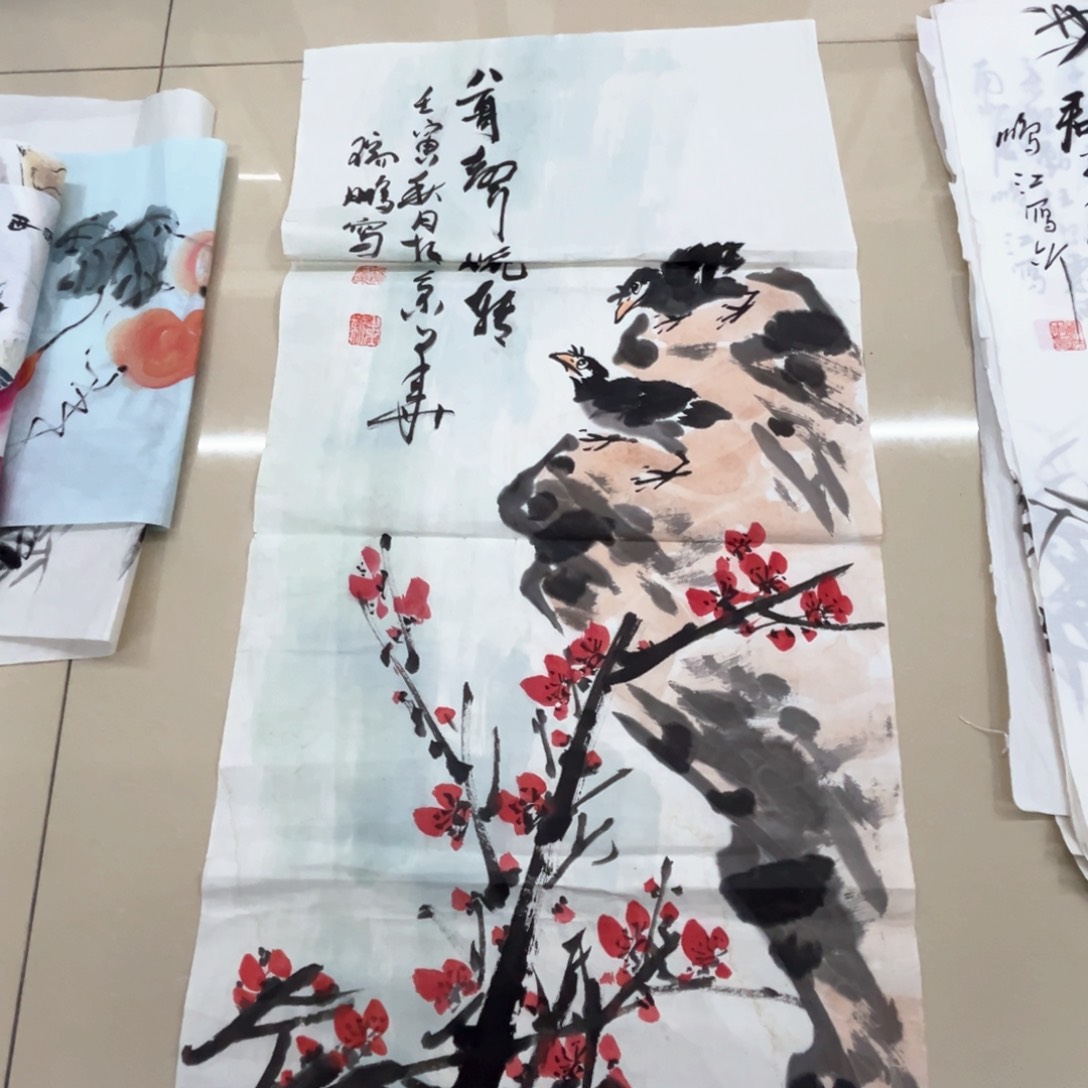 国画三尺花鸟作品1111