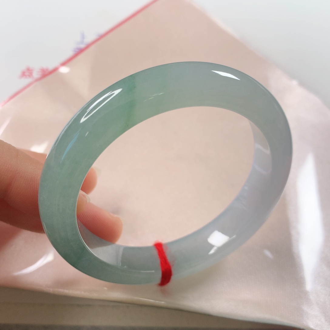 未镶嵌手镯翡翠 正圈251冰湖绿半山水