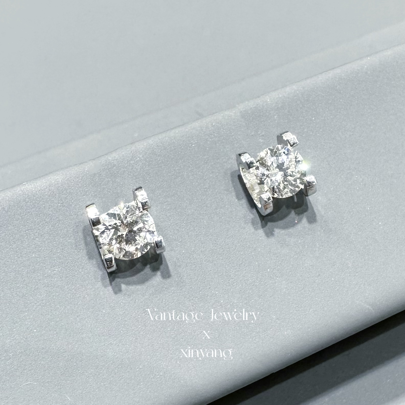 【欣阳】18K 50分 牛头耳钉