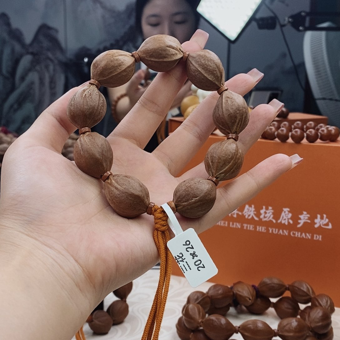 手串橄榄核满*$原生态正宗梅林铁核