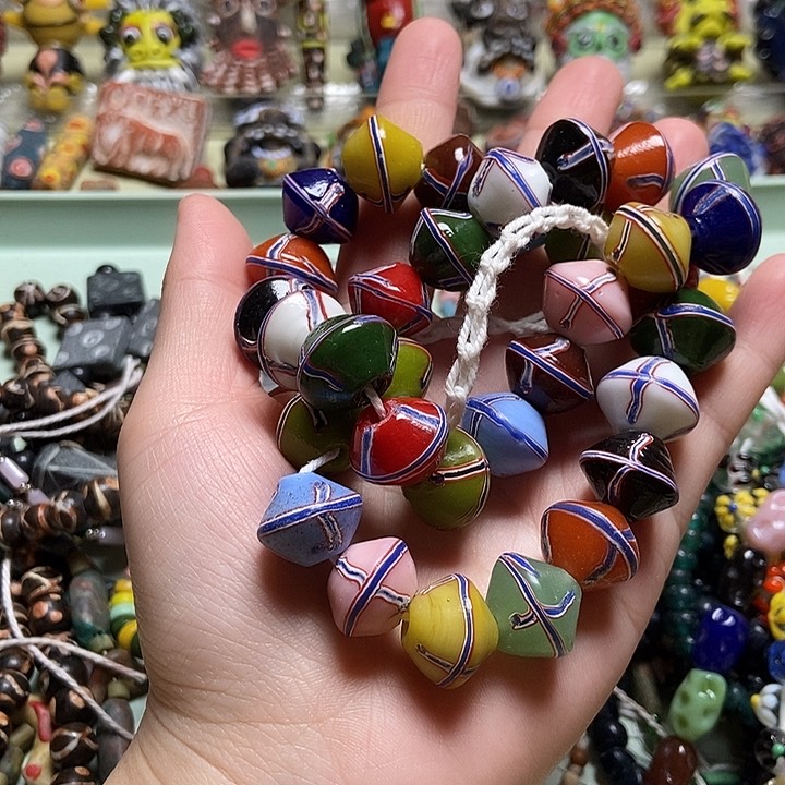 琉璃颈饰飞碟珠链子015