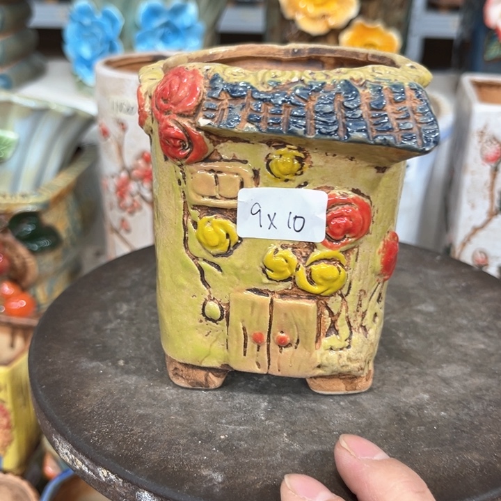 紫砂花盆粗陶材质多肉花盆