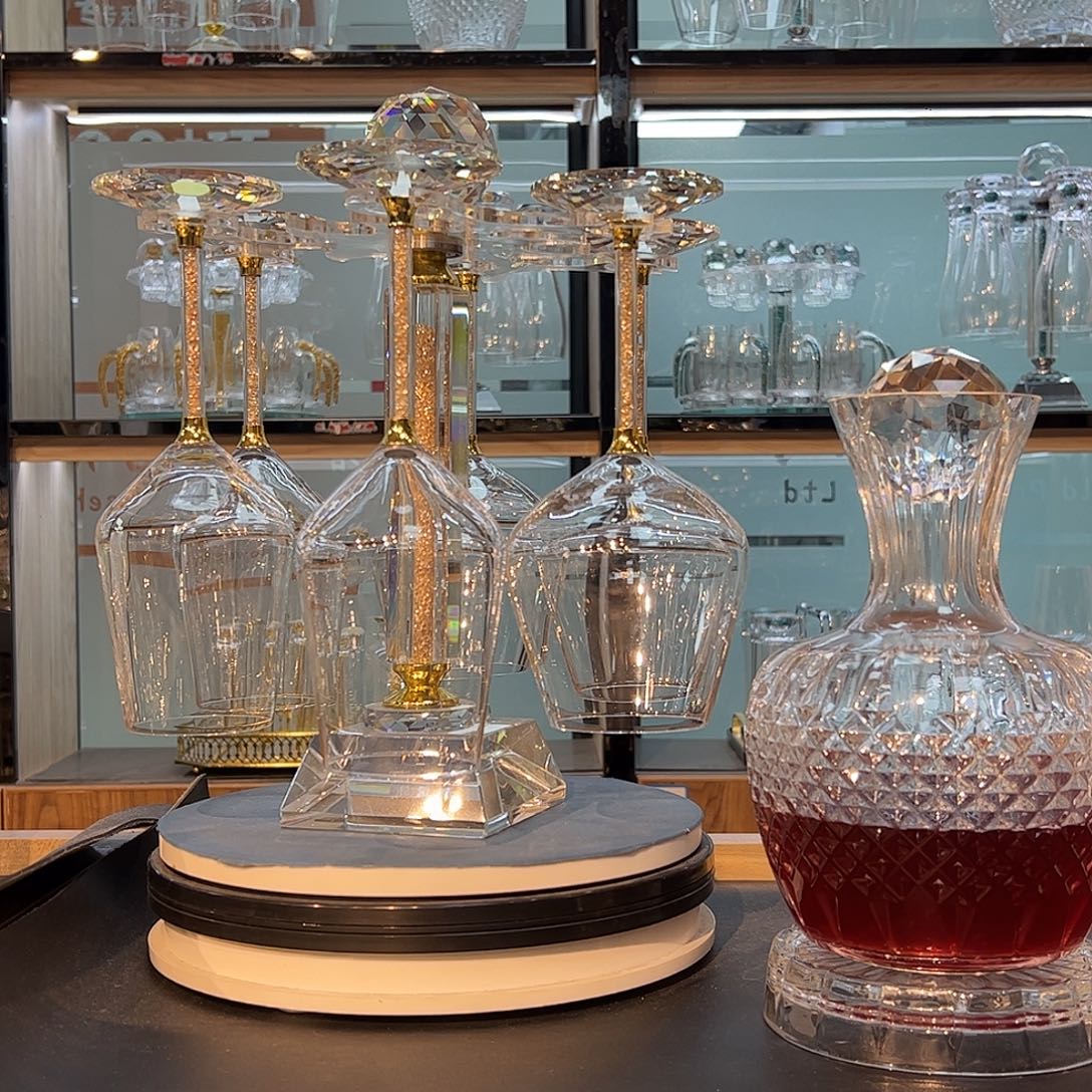 水晶玻璃手柄款红酒杯白酒杯啤酒杯