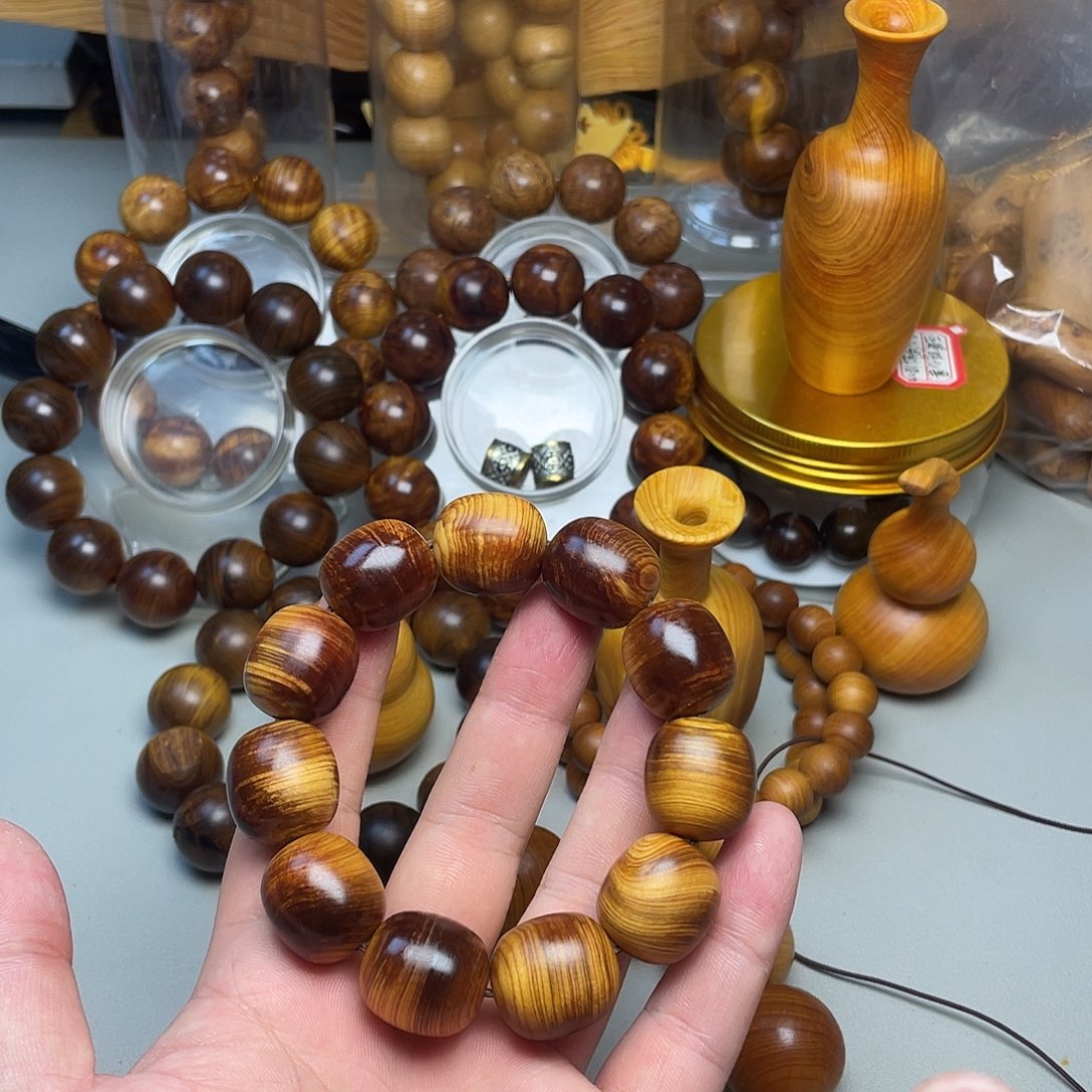 柏木（崖柏）崖柏1.8枣珠黑油玉化