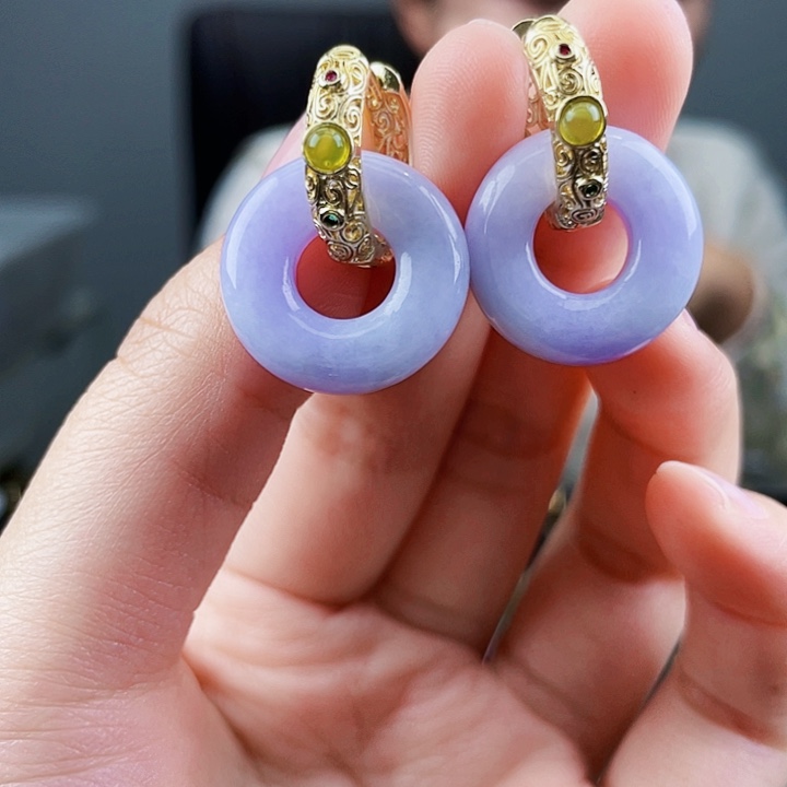 翡翠耳饰未镶嵌饰品