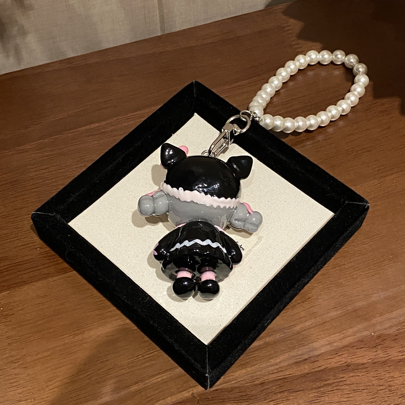 铜合金仿珍珠吊坠 【糖果萌粒】女生卡通风可爱小众挂件A2323