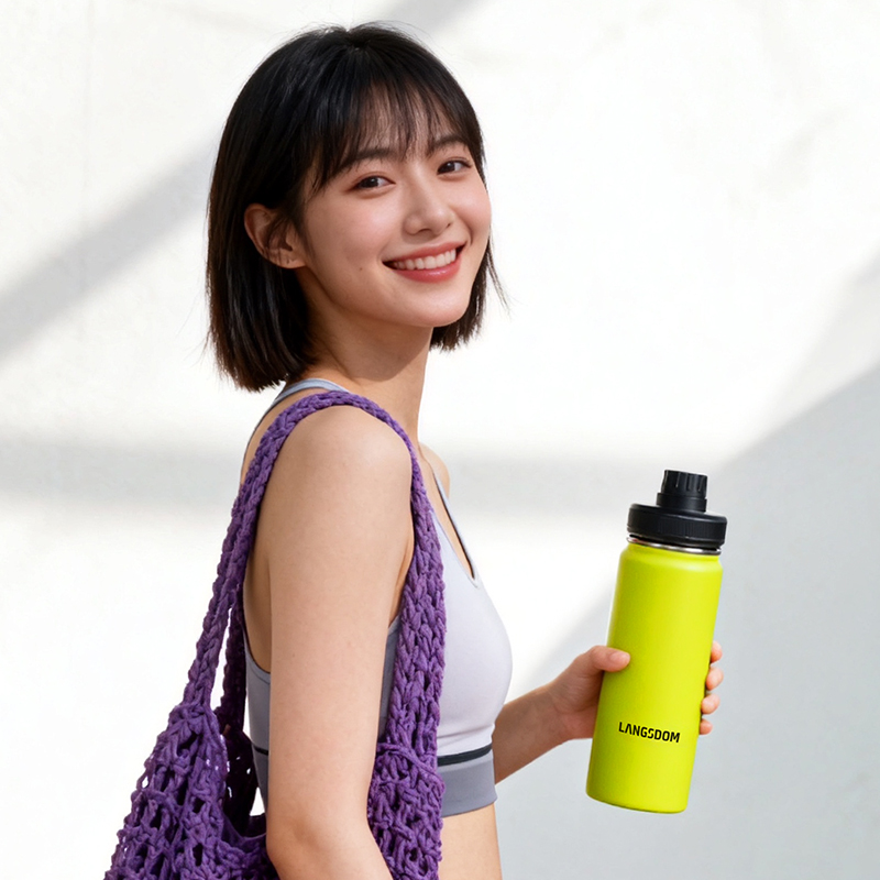  兰士顿户外徒步登山绿色运动水杯