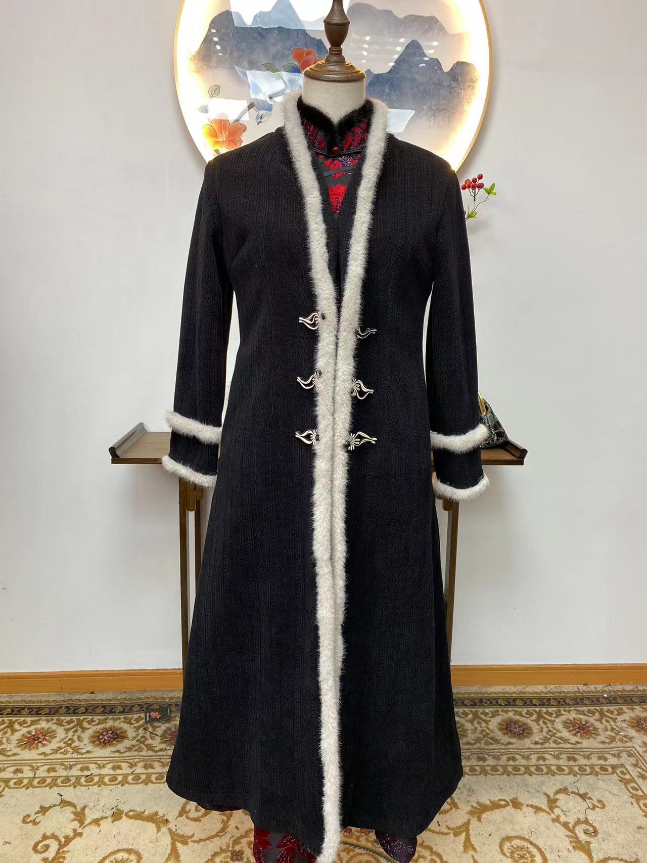 繁霜 冬款雪尼尔加绒加厚保暖外套安诗歌