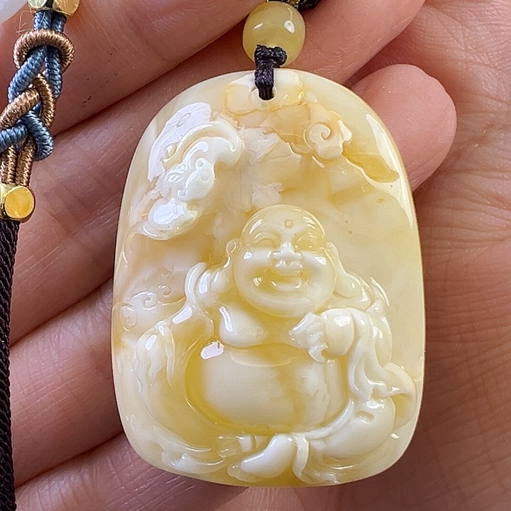 蜜蜡颈饰未镶嵌 蜜蜡