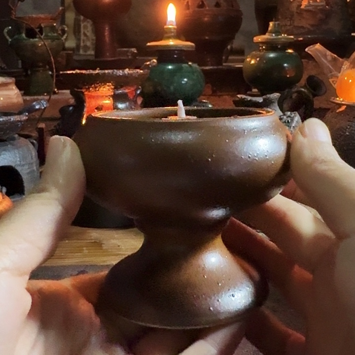 脚***光景德镇陶瓷艺术油灯