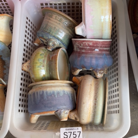 紫砂花盆757微瑕亲口径7饭8左右