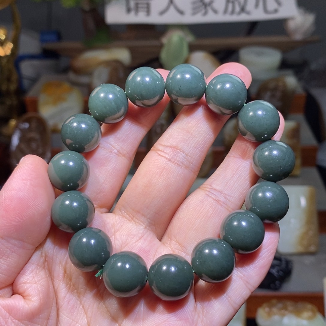 未镶嵌手串和田玉（青玉）卡14