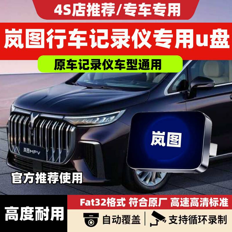 适用于岚图FREE行车记录仪U盘追光/梦想家哨兵模式千里眼专用优盘