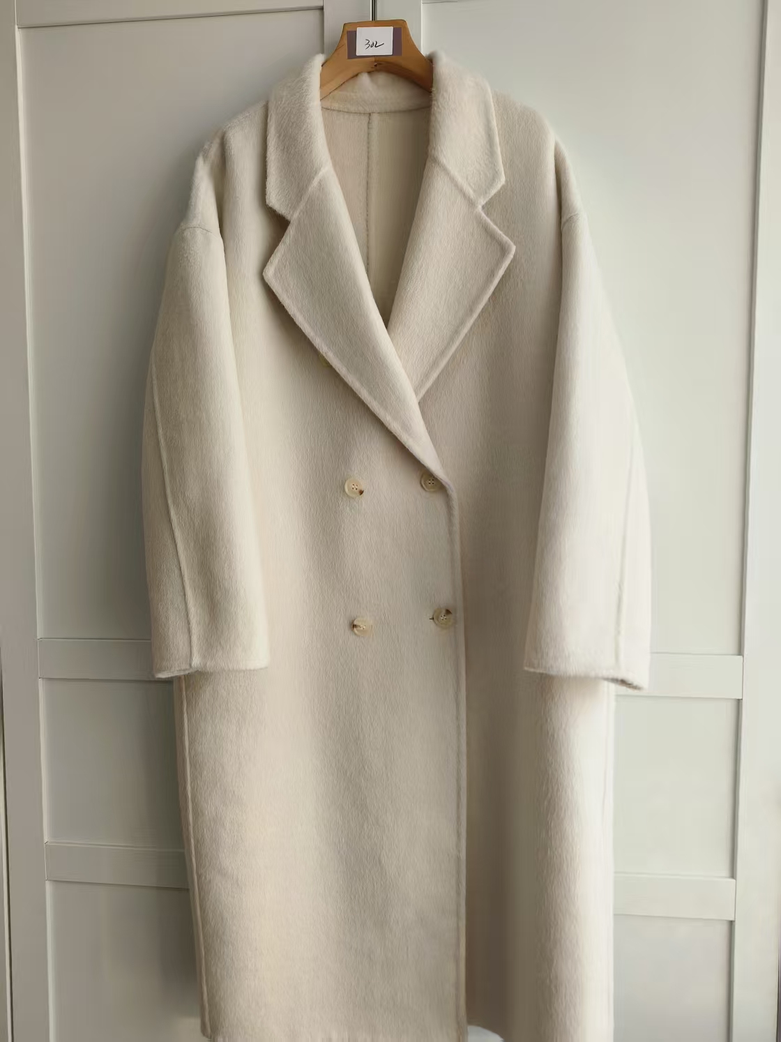 欧韩双面羊毛大衣女性百搭黑娜服饰遇儿推荐官温与柔