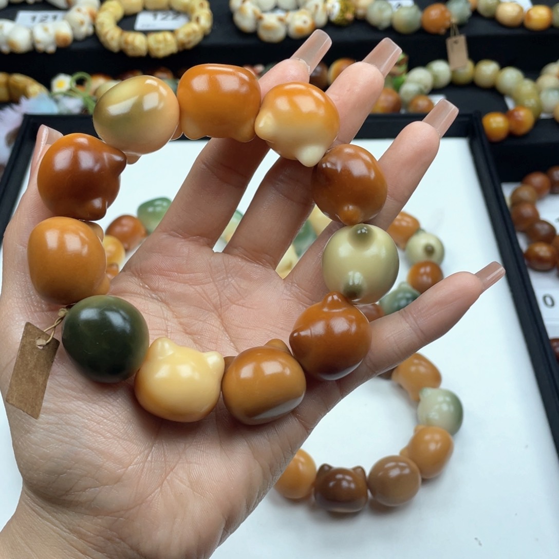 白玉菩提手串微瑕23