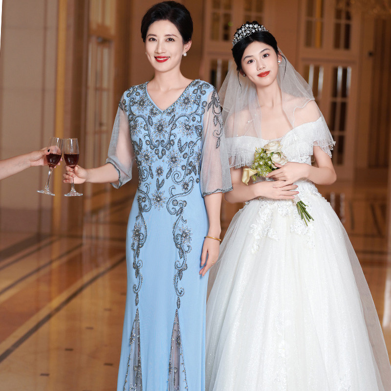 5987高级感小众轻奢高端走秀演出礼服结婚重要场合喜妈妈婚宴礼服