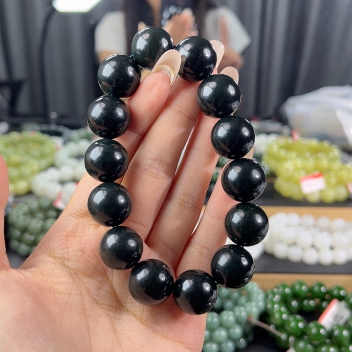 未镶嵌手链和田玉纯天然和田玉16mm新疆青玉