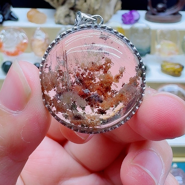 银S925镶嵌颈饰水晶吊坠