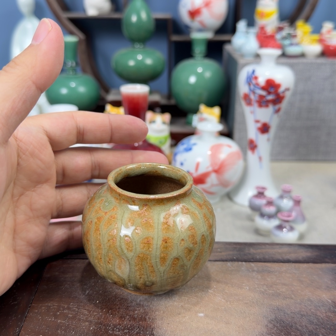 陶瓷手工小花器摆件