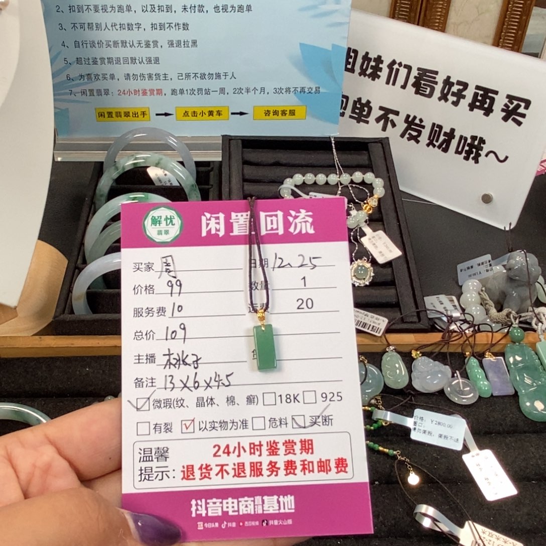 颈饰未镶嵌翡翠周****³