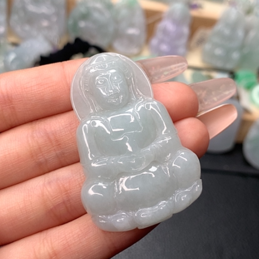 【闪购商品】翡翠颈饰未镶嵌玉观音吊坠