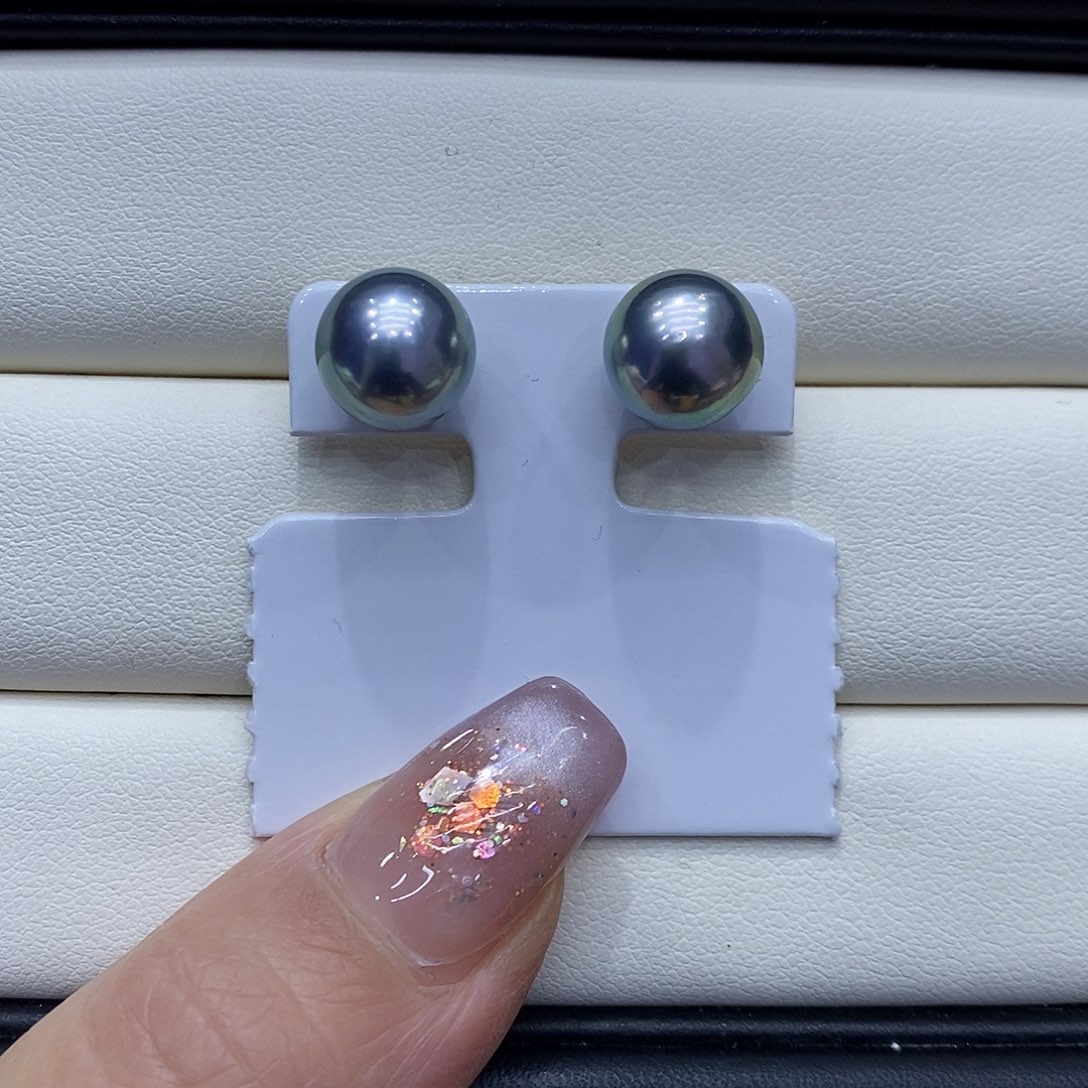 18K金镶嵌海水珍珠耳饰10到11点位