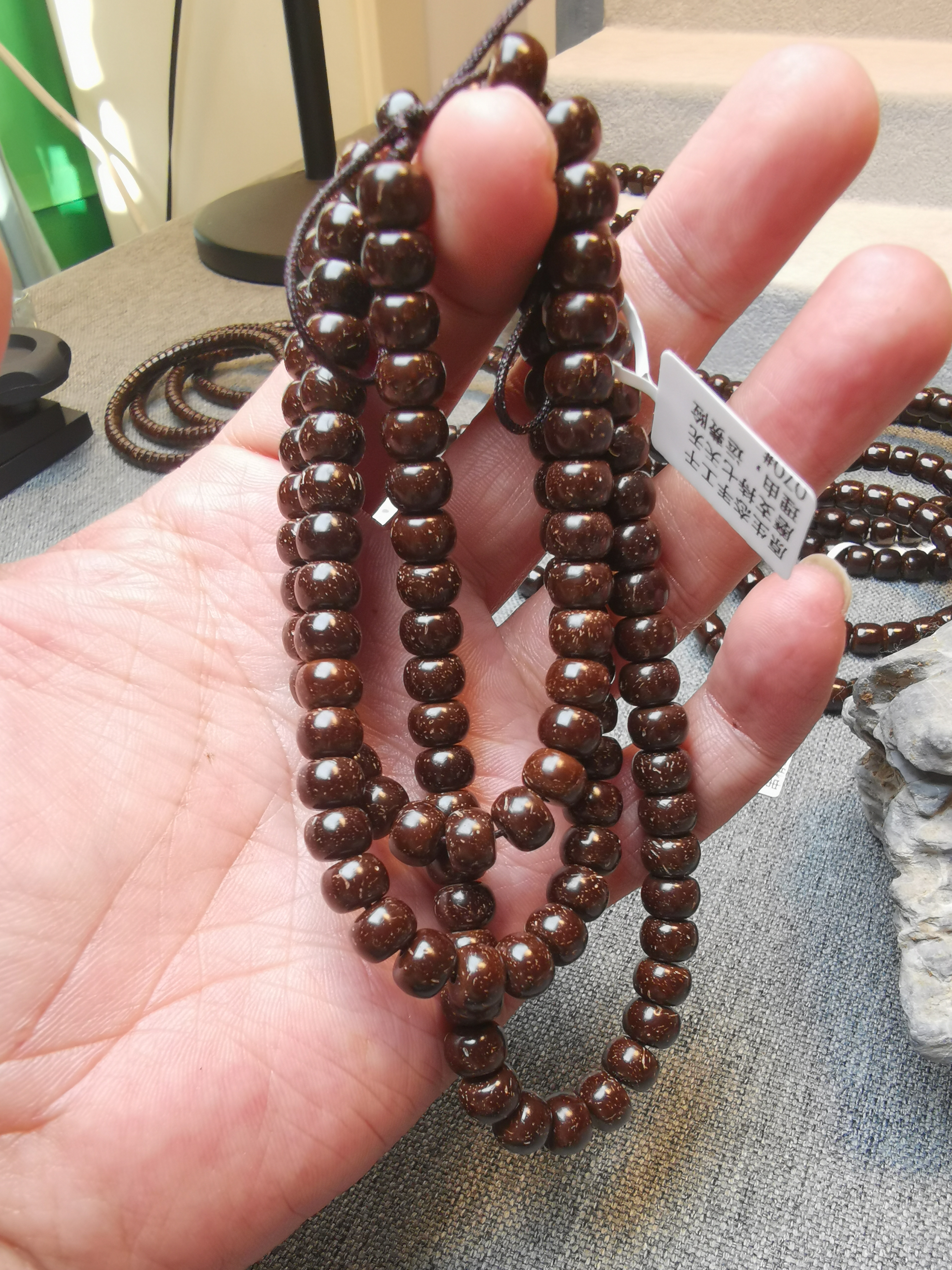 椰蒂8*6老型脖挂长串，原生态手工干磨，福利